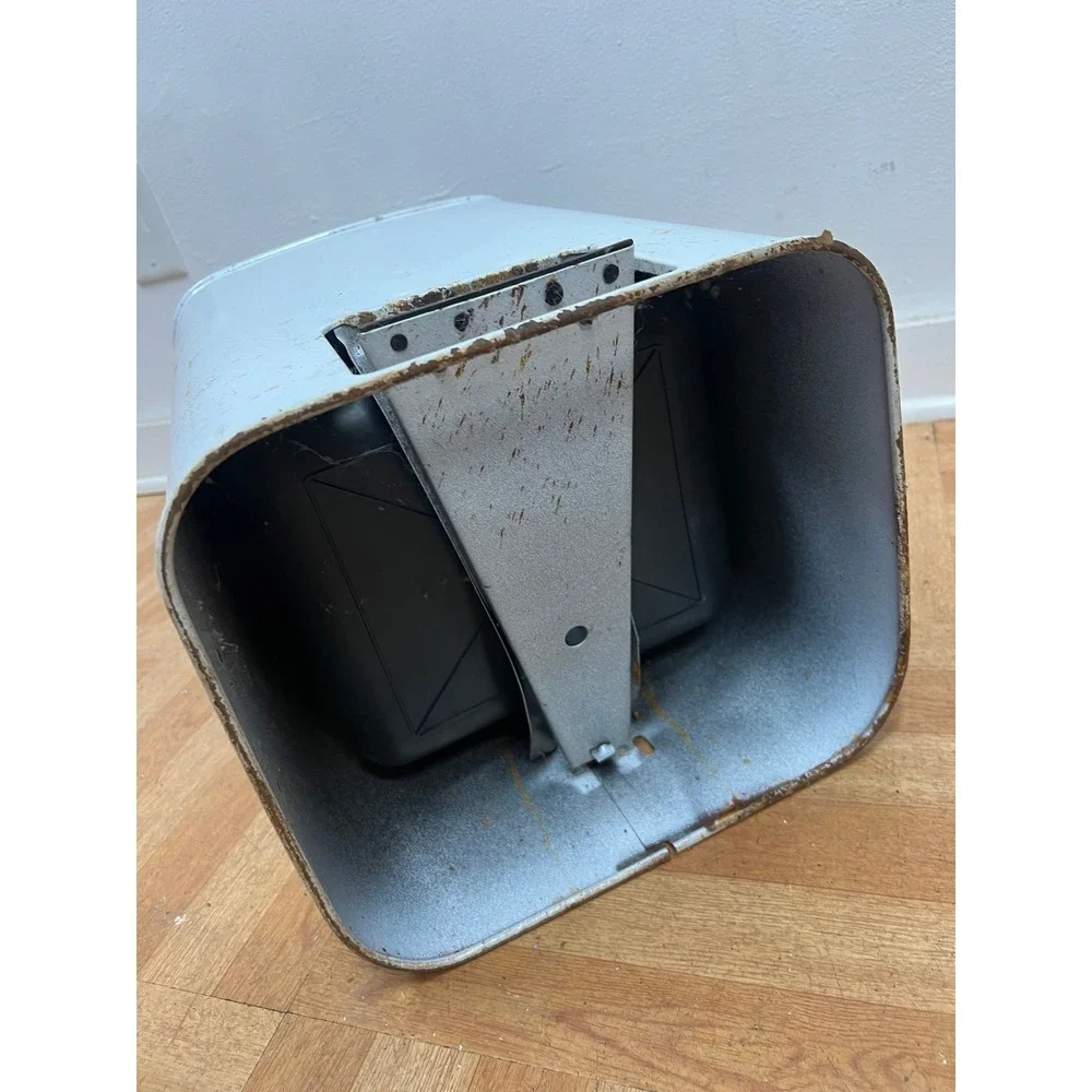 Vintage Mipro White Metal Step Trash Can Retro Industrial Kitchen Waste Bin MCM